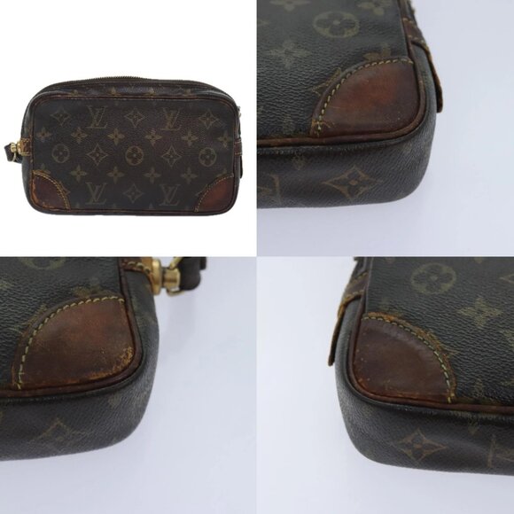 LOUIS VUITTON Monogram Marly Dragonne PM Clutch Bag M51827 LV Auth 91799 - Picture 14 of 14